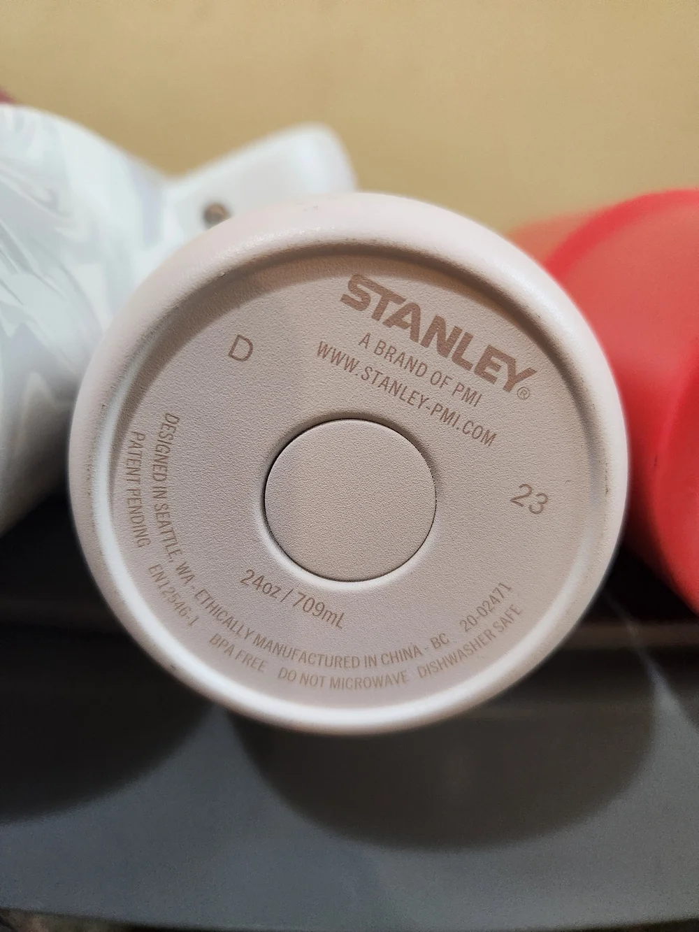Stanley Travel Mugs & Thermos Set - Pink, Coral, Green, Cream, Clear Used - Picture 6 of 8